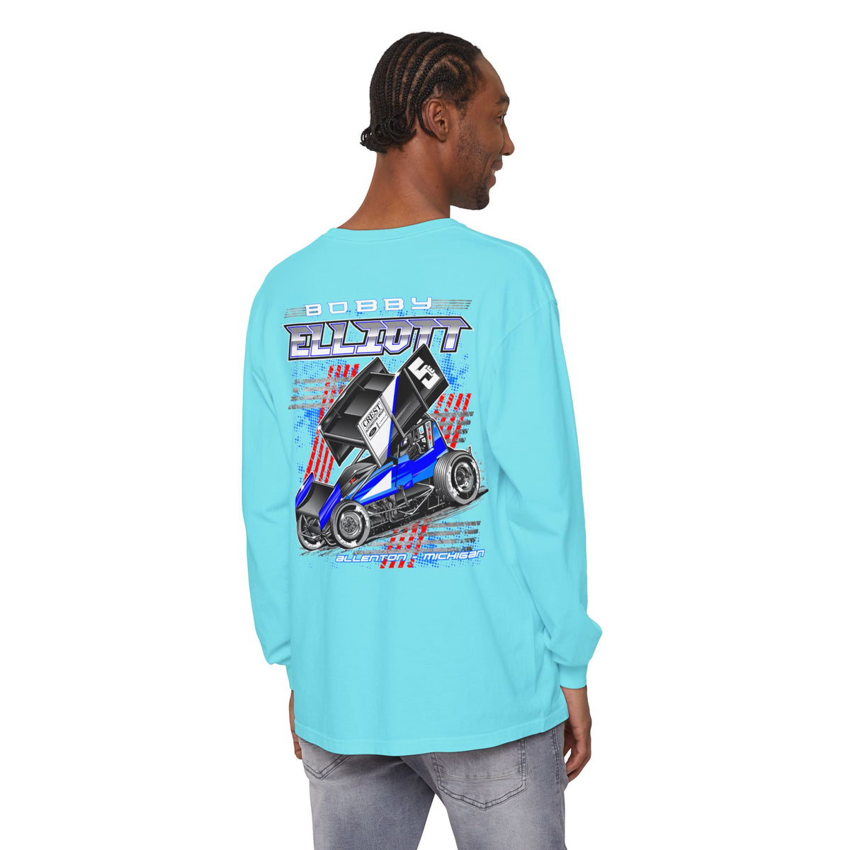 Bobby Elliott Racing Unisex Garment-dyed Long Sleeve T-Shirt