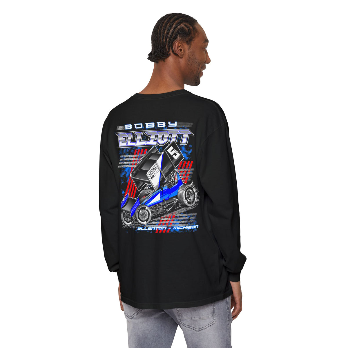 Bobby Elliott Racing Unisex Garment-dyed Long Sleeve T-Shirt