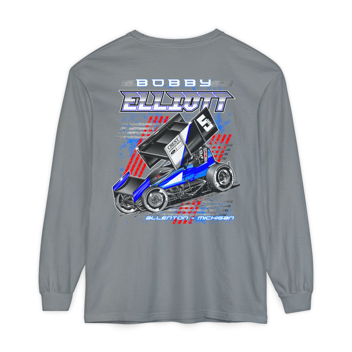 Bobby Elliott Racing Unisex Garment-dyed Long Sleeve T-Shirt