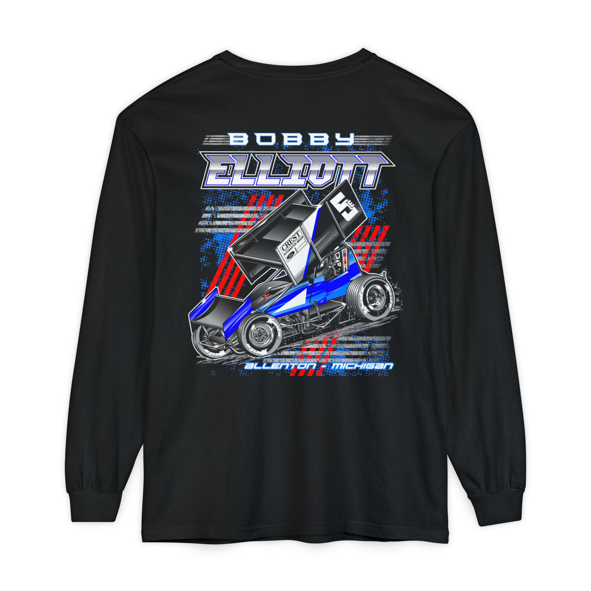 Bobby Elliott Racing Unisex Garment-dyed Long Sleeve T-Shirt