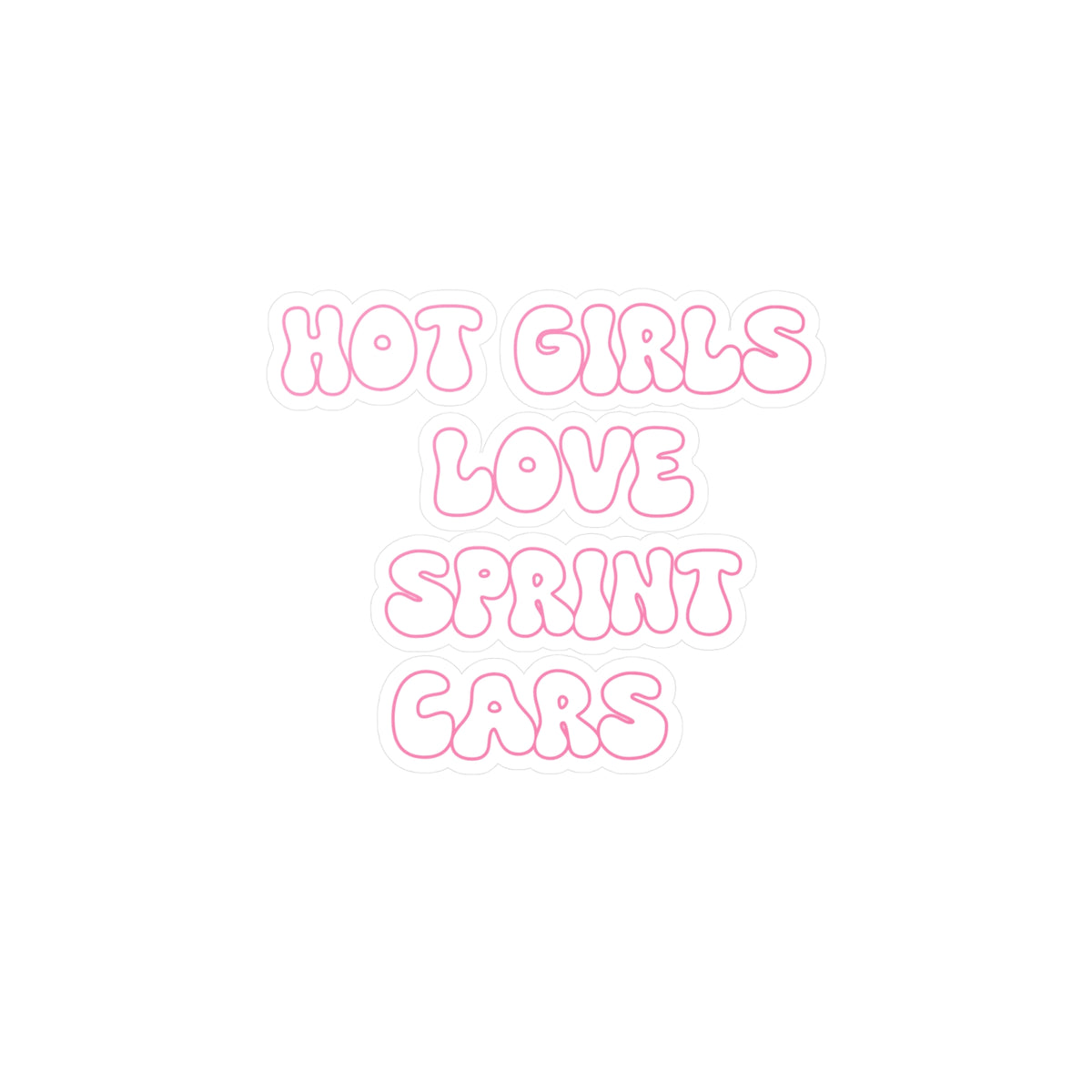 Hot girls Love Sprint Cars Vinyl Decals