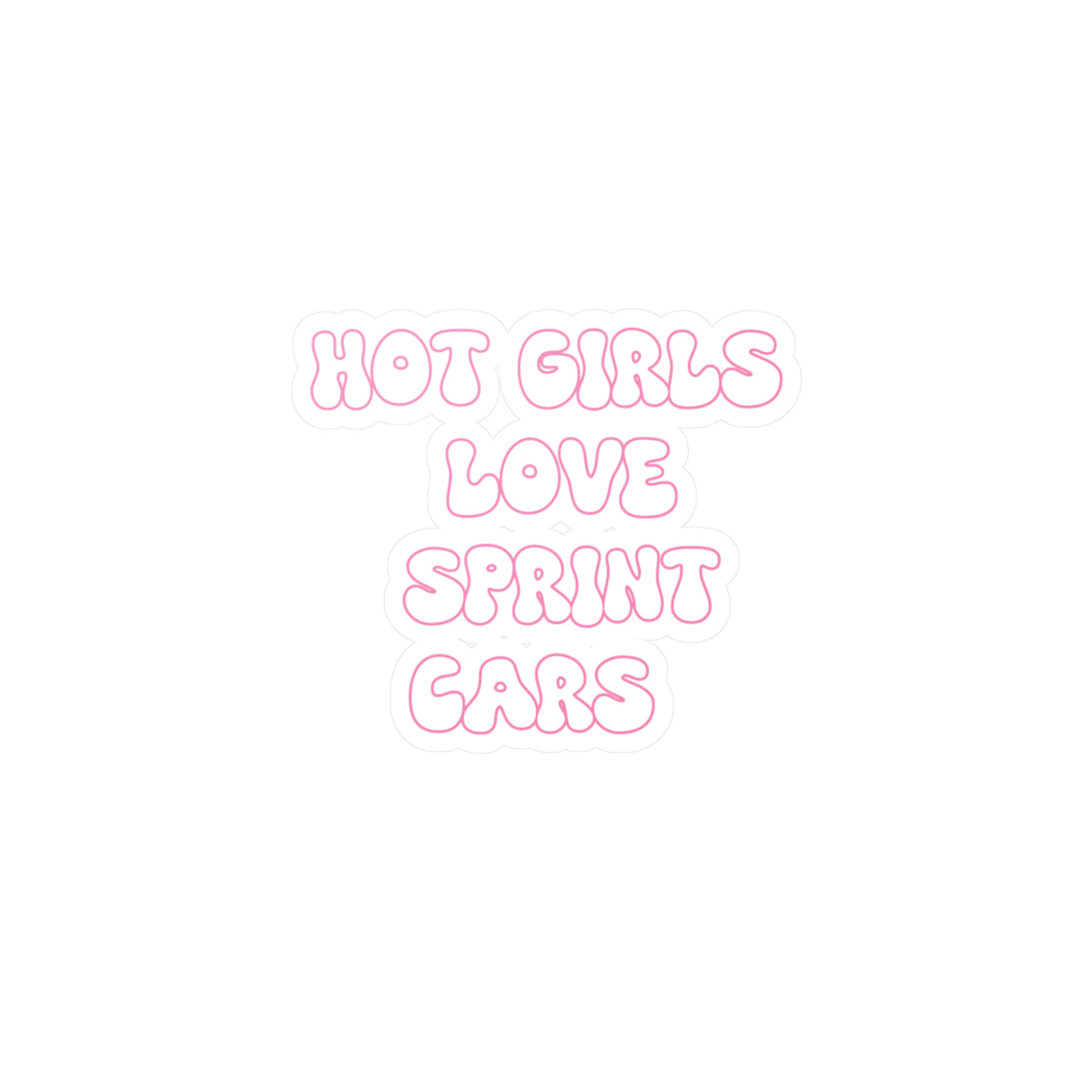 Hot girls Love Sprint Cars Vinyl Decals