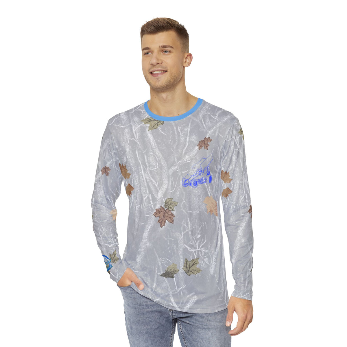 CAMO Dibs on the one in the Hot Seat Men's Long Sleeve Shirt (AOP)