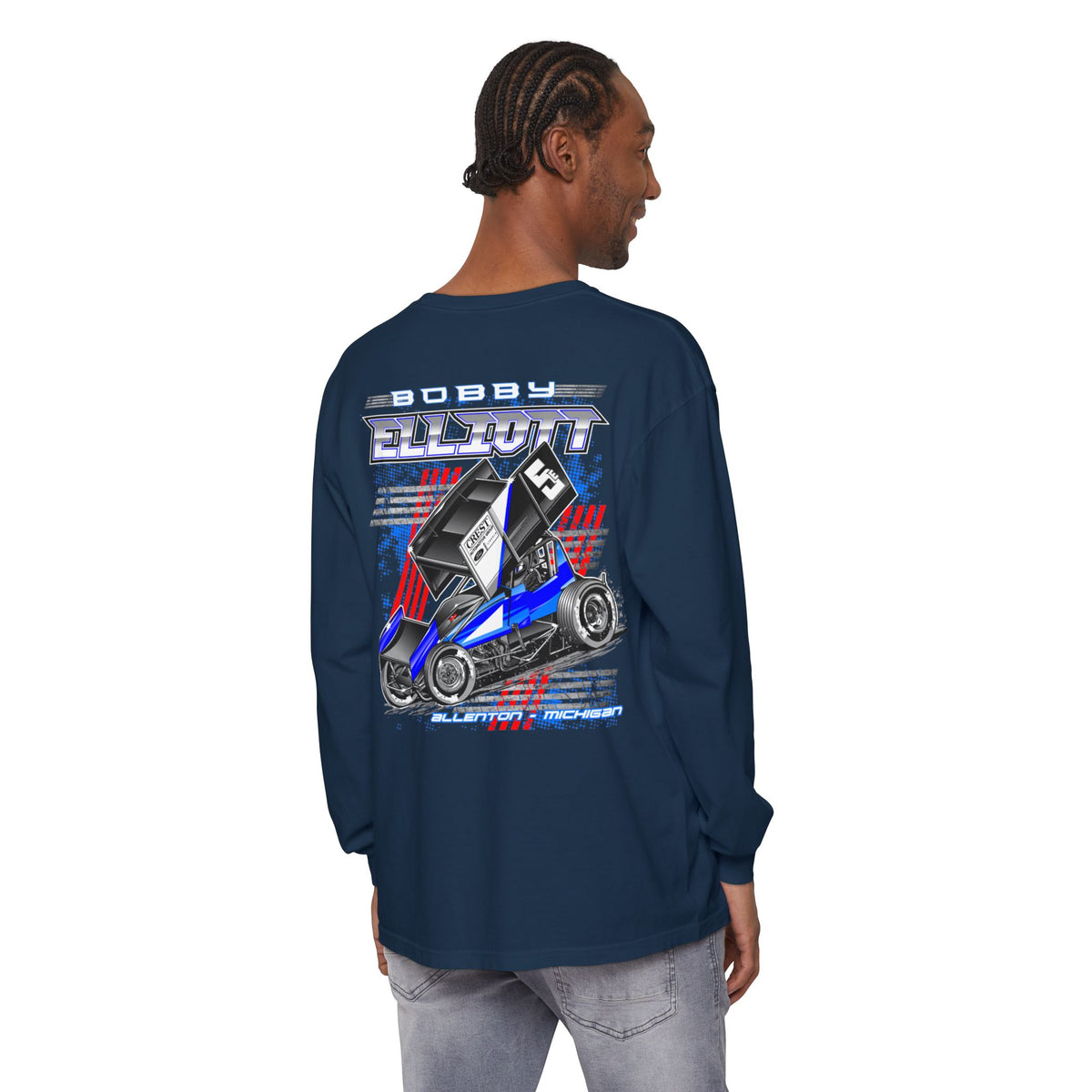 Bobby Elliott Racing Unisex Garment-dyed Long Sleeve T-Shirt