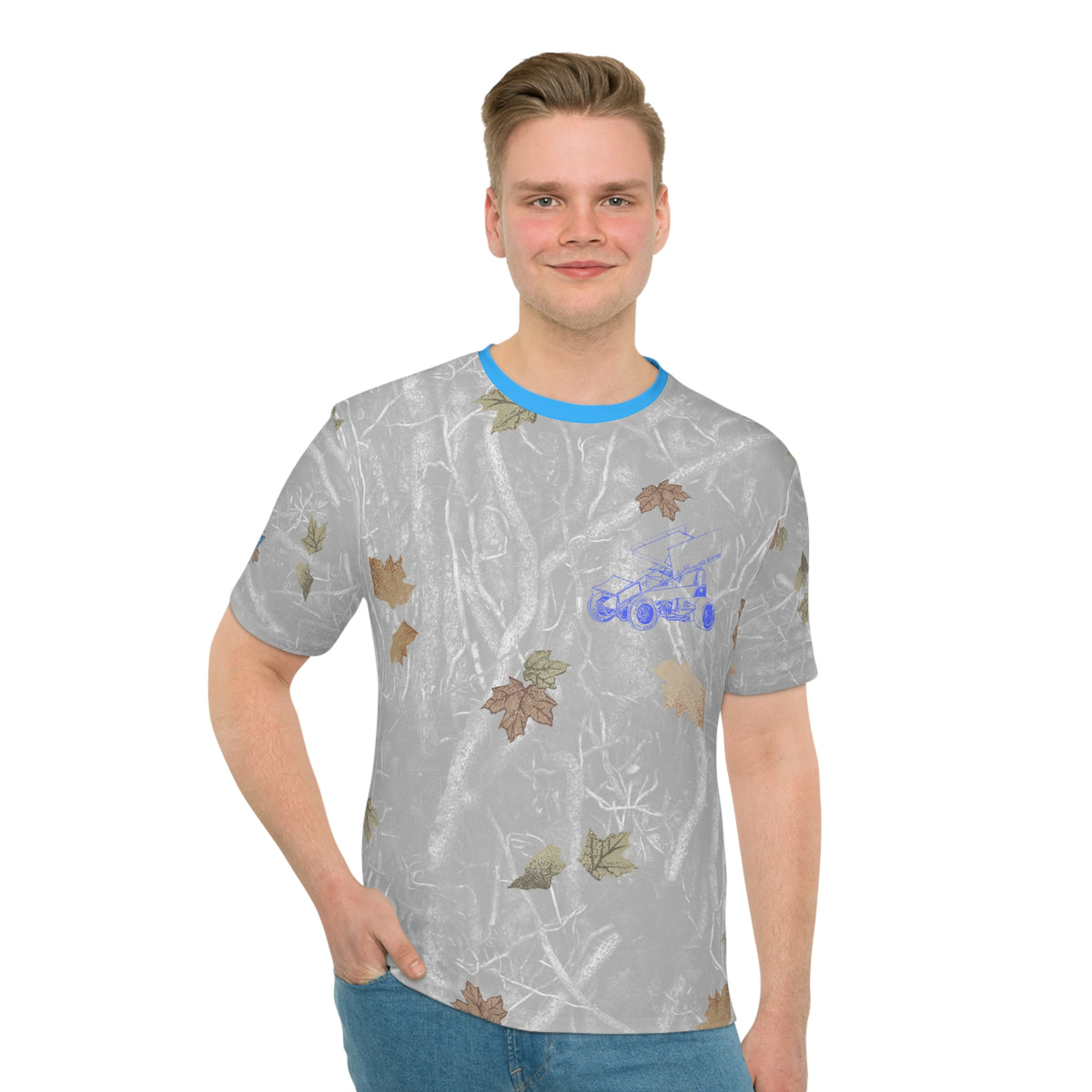 BLUE Dibs on the Mechanic Sweetheart Men's Loose T-shirt (AOP)