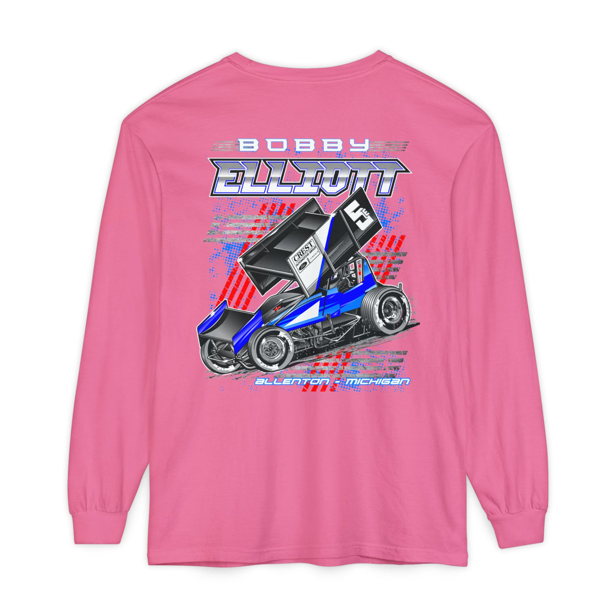 Bobby Elliott Racing Unisex Garment-dyed Long Sleeve T-Shirt