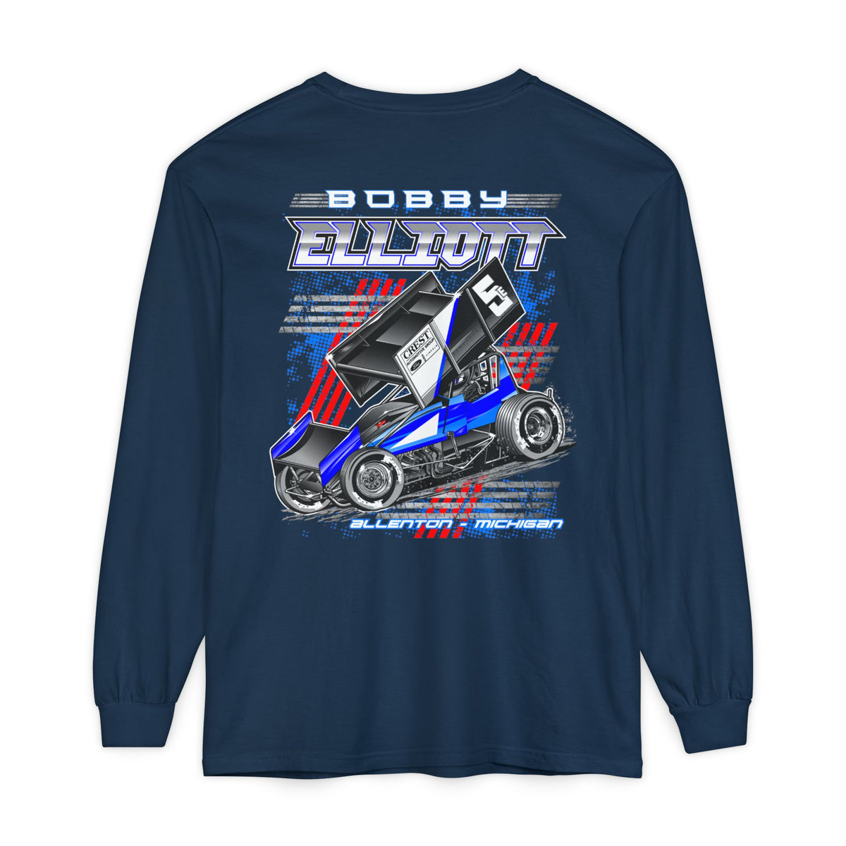 Bobby Elliott Racing Unisex Garment-dyed Long Sleeve T-Shirt
