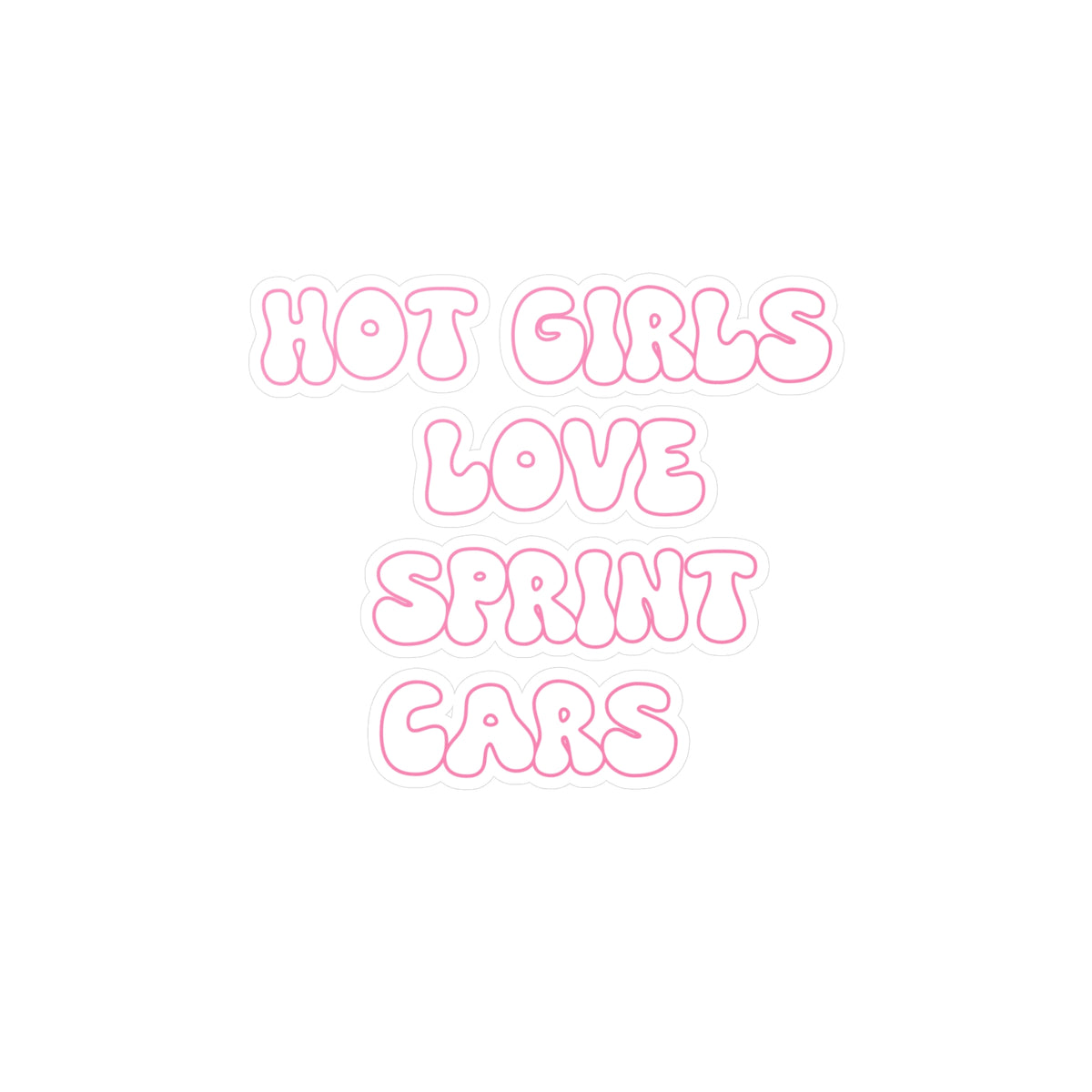 Hot girls Love Sprint Cars Vinyl Decals