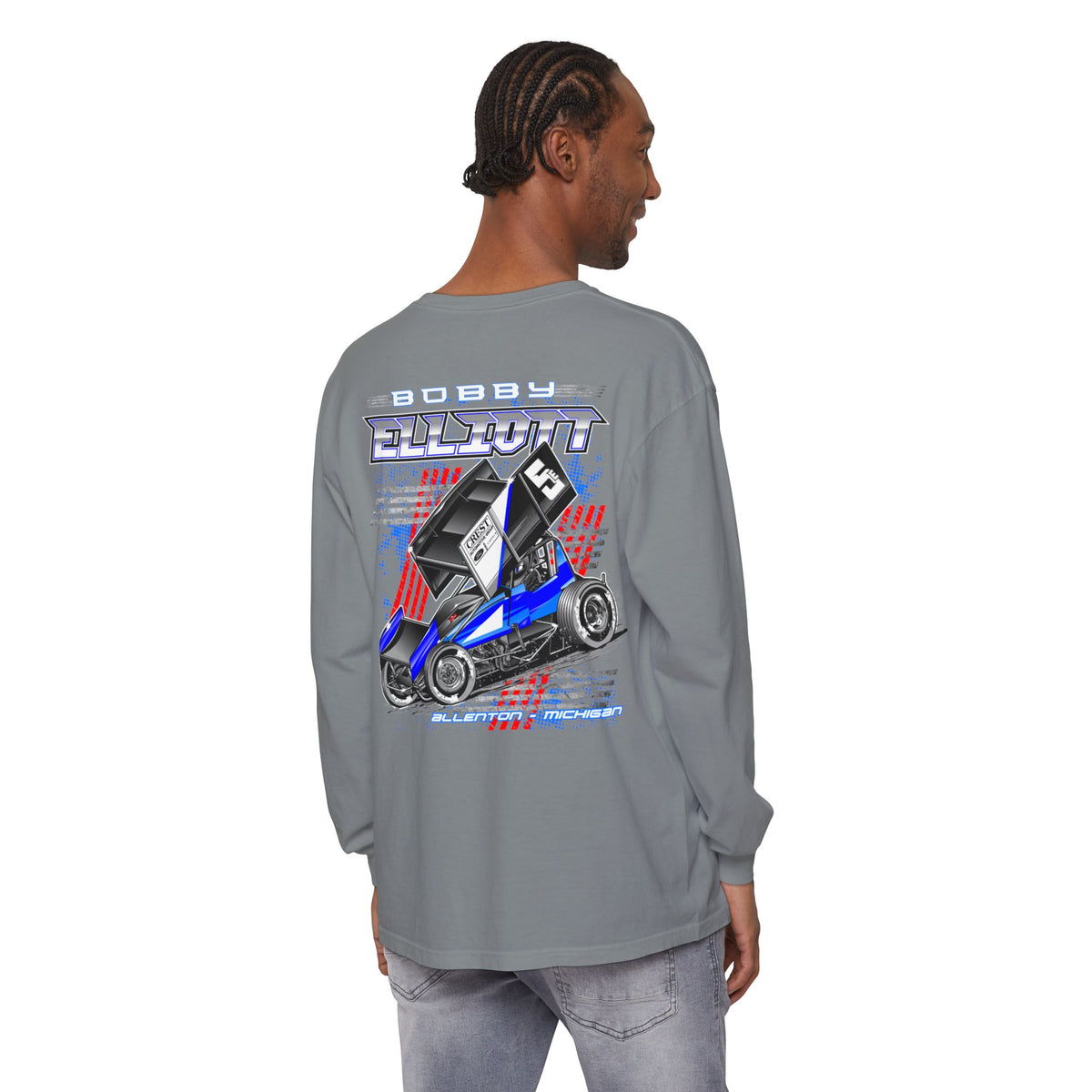 Bobby Elliott Racing Unisex Garment-dyed Long Sleeve T-Shirt