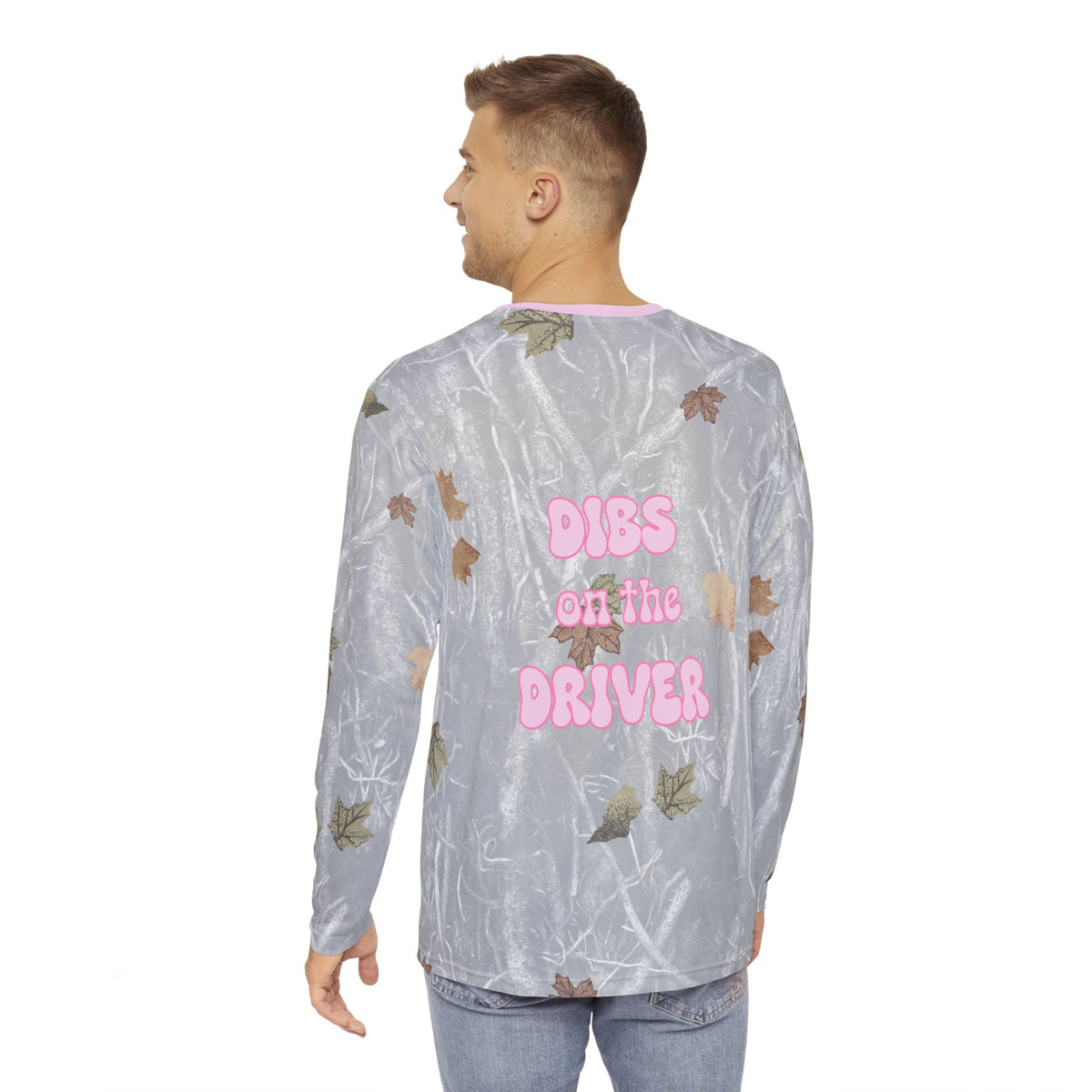 CAMO Dibs on the one in the Hot Seat Men's Long Sleeve Shirt (AOP)