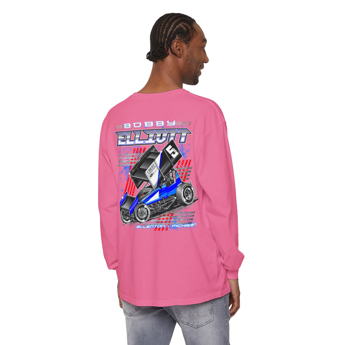 Bobby Elliott Racing Unisex Garment-dyed Long Sleeve T-Shirt